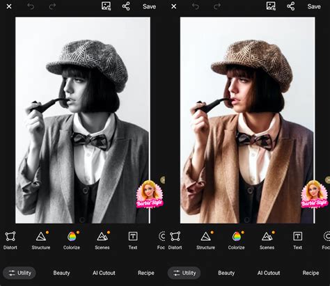 Colorize App 的图像结果
