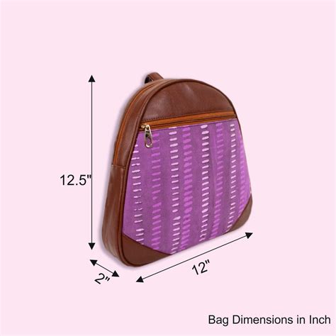 Pretty Purple Block-printed Backpack – Crafthues