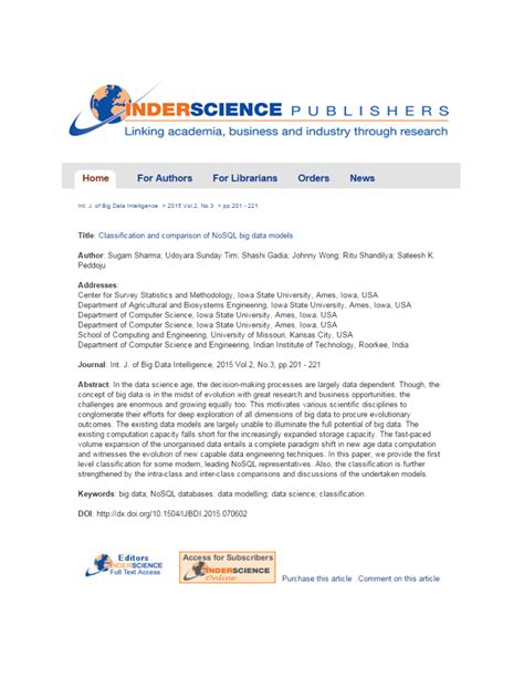 NoSQL Classification 的图像结果