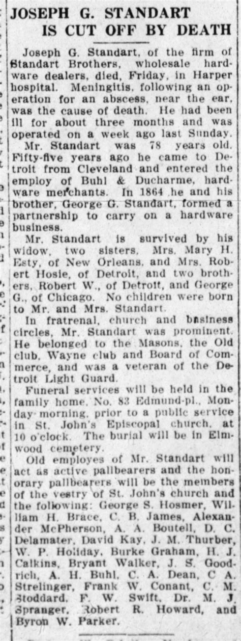 Joseph Gardner Standart (1834-1912): homenaje de Find a Grave