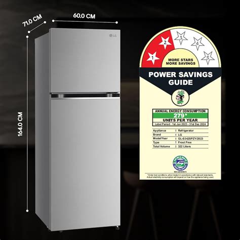 Buy LG GL-S342SPZY 322L 2 Star Frost-Free Refrigerator at Best Prices