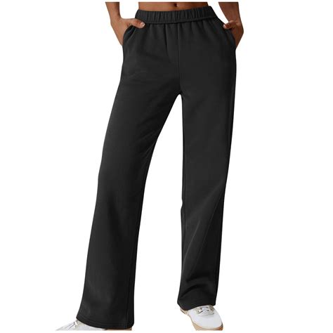 2024 Straight Leg Sweatpants for Women Elastic High Waisted Pull-on ...