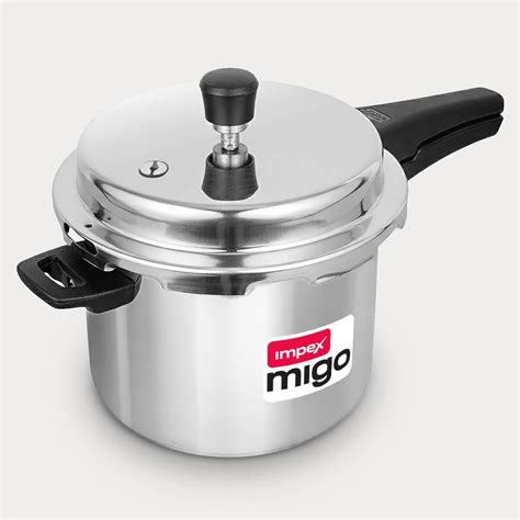 Buy Impex 5 Litre Stainless Steel Pressure Cooker | Outer Lid Induction ...