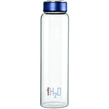 Buy Cello H2O Borosilicate Glass Water Bottle, 1 Litre, Multicolor ...