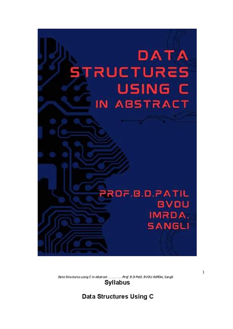 Data Structures Using C in Abstract - ............... B.D.Patil. IMRDA ...