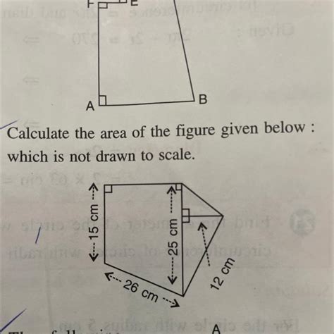 24. Calculate the area of the figure given below : which is not drawn ...