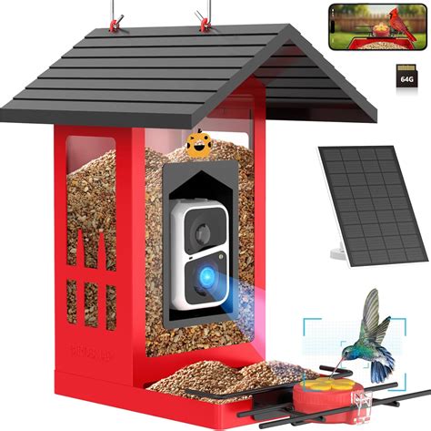 Amazon.com : birdsnap® APS - Metal Smart Bird Feeder with Camera Solar ...