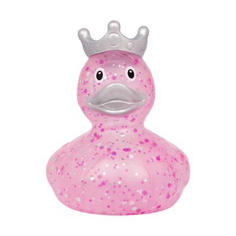Glitter Rubber Duck Pink Crown.| Buy premium rubber ducks online