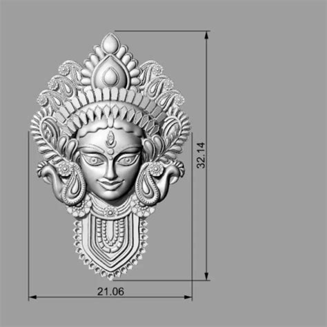 Durga Ma 3D Model - Divine and Intricate Design