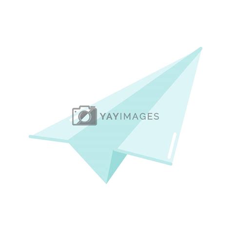 Paper airplane, origami, vector, flat illustration on white background ...