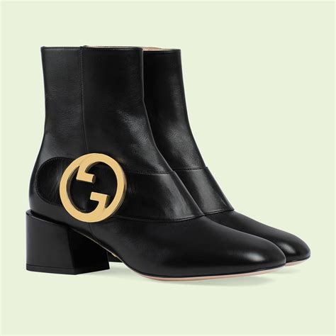Gucci Blondie women's ankle boot in black leather | GUCCI® AE