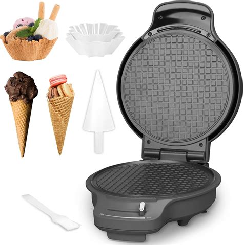 Amazon.com: Baker's Friend Waffle Cone Maker Machine with Browning ...