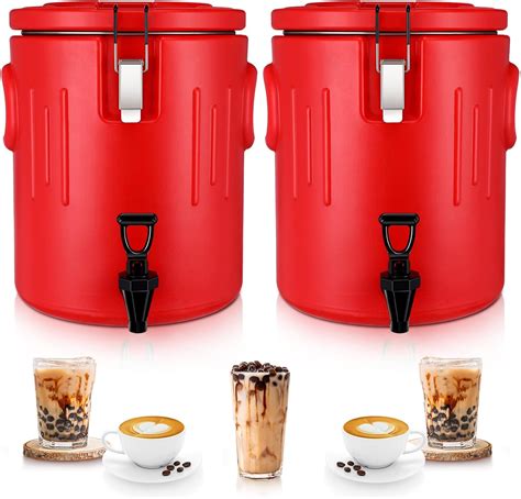 Amazon.com | Nuogo 2 Pcs 3.5 Gallon Insulated Beverage Dispenser with ...