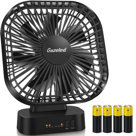 Small Fan Battery Operated, AA Battery Fans, Portable Fans with Timer ...