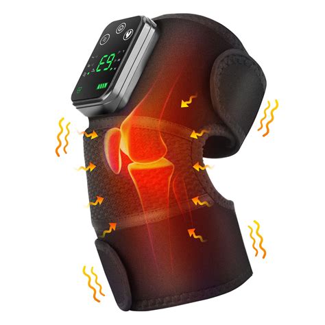 MOAJAZA Heated Knee Massager Heated Knee Brace Wrap, Vibration Knee ...