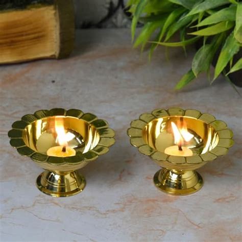 Buy Neetu Arts Brass Chandra Mukhi Akhand Nanda Pyali Deep ...