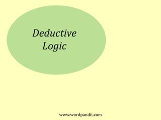 Deductive logic | PPT