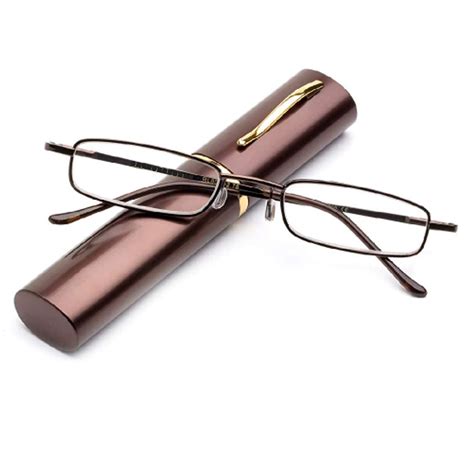 Copper Compact Metal Pen Type Tube Reading Glasses for Men and Women ...