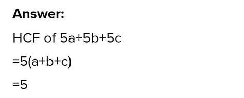 25. Factorise using H.C.F. 5a + 5b + 5c - Brainly.in