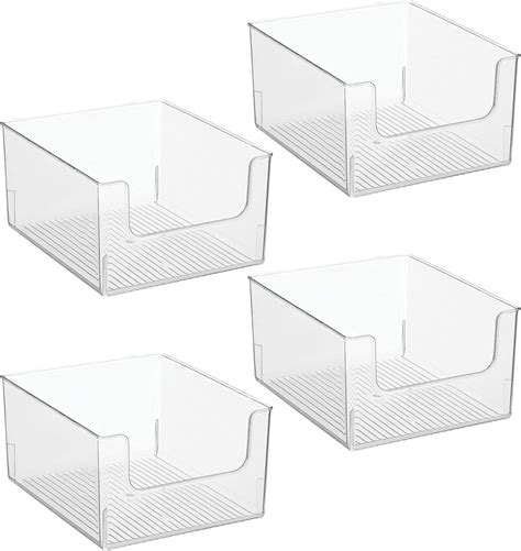 Buy mDesign Modern Plastic Open Front Dip Storage Organizer Bin Basket ...
