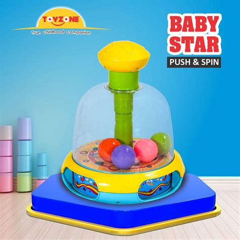 Baby Star Push & Spin | Baby Spinning Toy | Toddler Grasping Toy | Bab ...