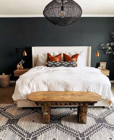 black and white and wood bedroom ideas