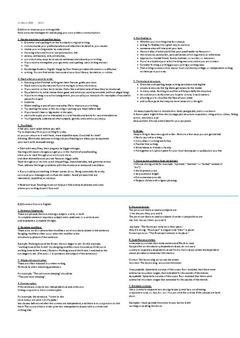 communication skills - Q1)How to improve your writing skills: Here are ...