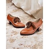 Women's Vintage White Lace-Up Heels – 1920s Victorian-Inspired Wedding ...