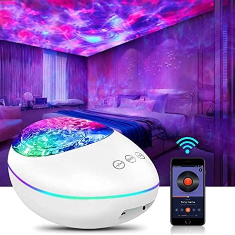 Abhsant Galaxy Projector Night Light Star Projector Bedroom Kids White ...