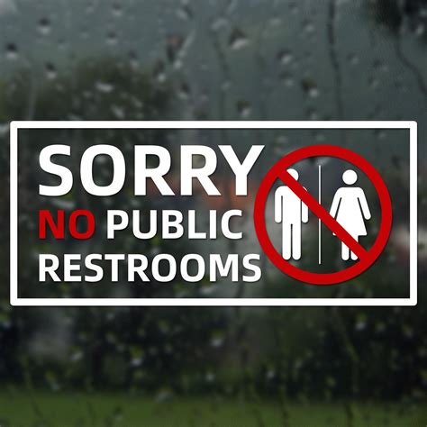 Amazon.com : 6pcs No Public Restroom Signs, 8.66x3.94 Inch Waterproof ...
