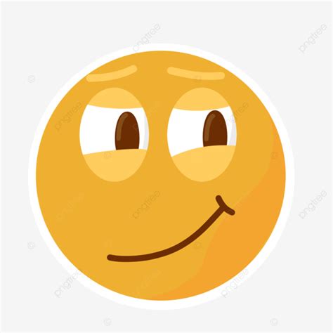 Smirk PNG Image, Smirk Face Emoji Cute Sticker, Emoji, Sticker Set ...