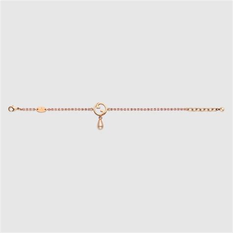 Gucci Blondie crystal bracelet in rose gold-toned metal | GUCCI® US