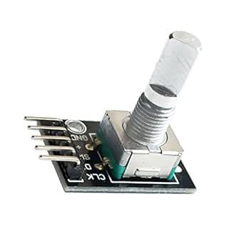 FLAWISH 5V Rotary Encoder Module KY-040 Brick Sensor Clickable Switch ...