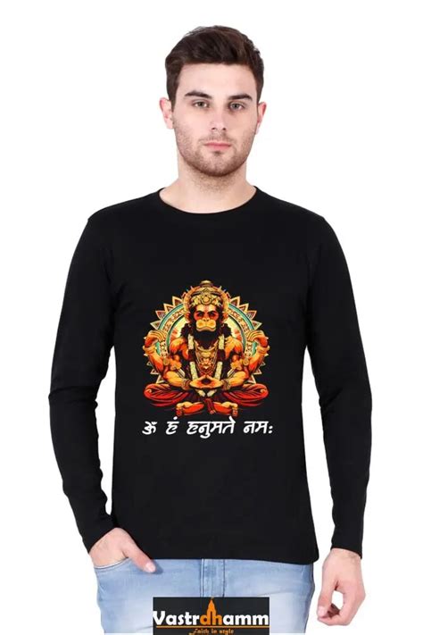 Hanuman Ji Round Neck Full Sleeve T-Shirts for Men Collections ...