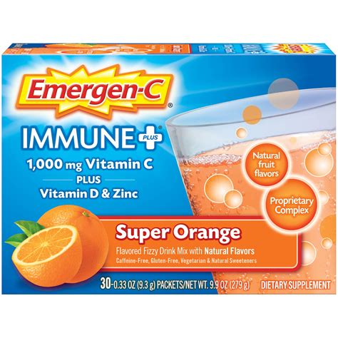 Buy Emergen-C Immune+ 1000mg C Powder, with D, Zinc, Antioxidants and ...
