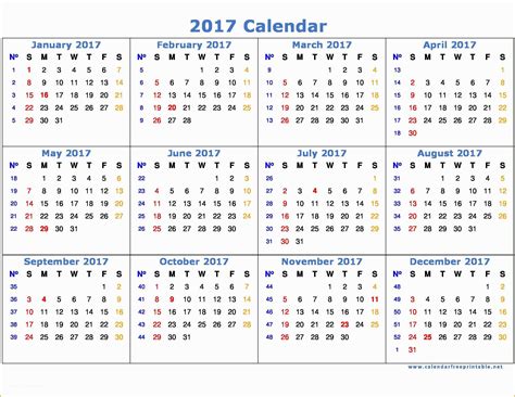 2017 Yearly Calendar Printable Templates Usable Calendar