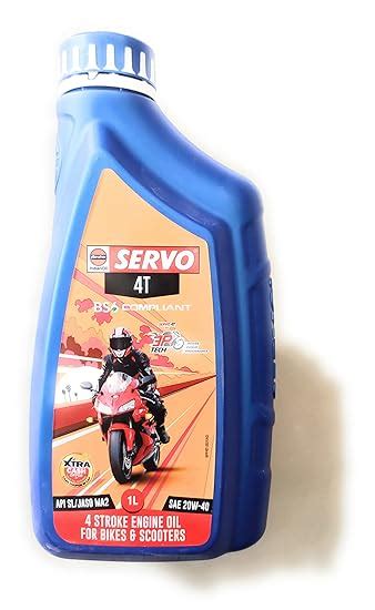 SERVO 4T SAE 4 Stroke Engine Oil for Motorcycles BS-4 and BS-6, 1L ...