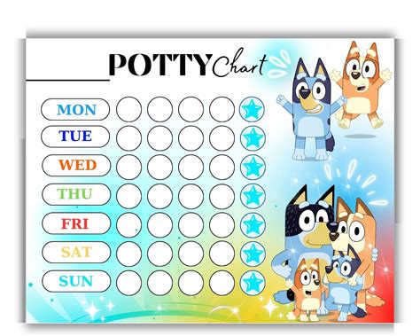 Free Bluey Potty Chart