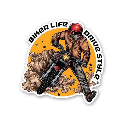 Buy Biker Life Drive Style Sticker Online | Premium Waterproof Vinyl ...