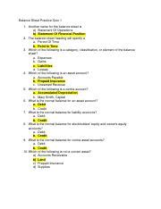 Image result for Balance Sheet Practice Problems