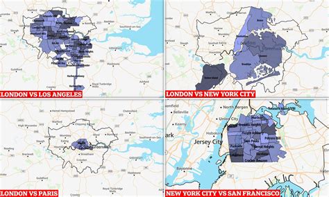 Fascinating size-comparison maps reveal how big cities REALLY are, with ...