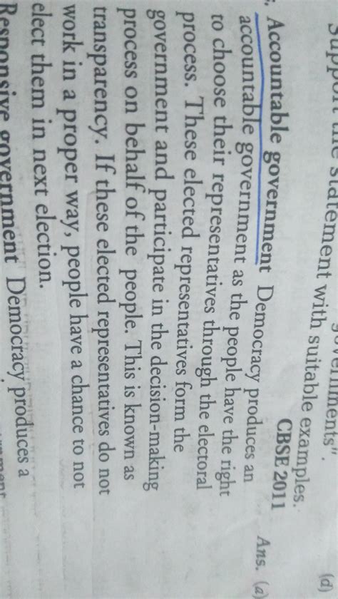 meaning of accountable government - Brainly.in