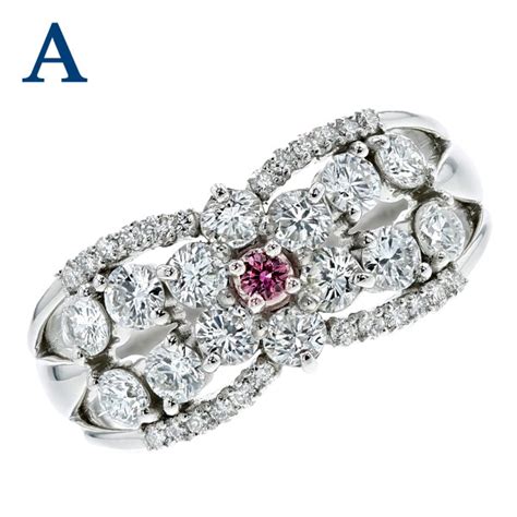 ピンクダイヤモンド リング 0.03～0.05ct FANCY VIVID PINK～FANCY VIVID PURPLISH PINK ...