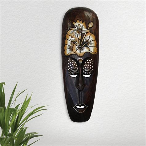 Buy Corsica Magnolia Wooden Lombok Lotus Mask Wall Accent from Corsica ...