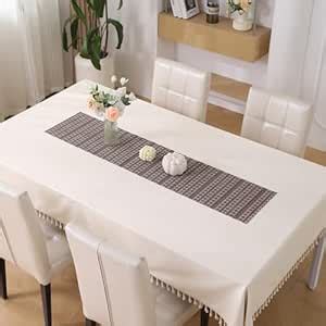 Buy HOKIPO PVC Dining Table Runner - 135 cm, Coffee Brown Rhombus (D2 ...
