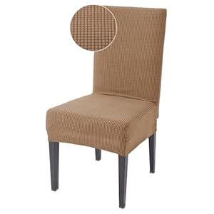 HOKIPO 200 GSM Thick Jacquard Chair Cover 1 Seater, Brown (AR-4866-BR ...