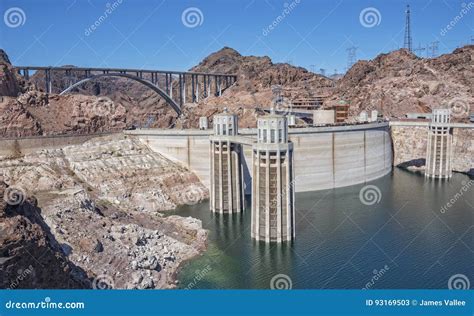 Hoover Dam and the Mike O`Callaghan - Pat Tillman Bridge Stock Image ...