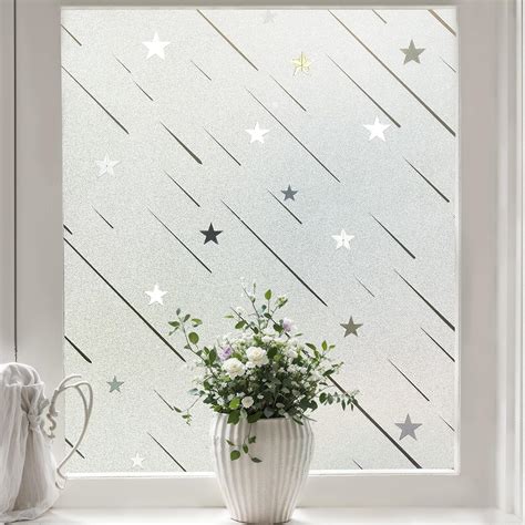 Amazon.com: Coavas Frosted Window Privacy Film Bathroom Window Clings ...