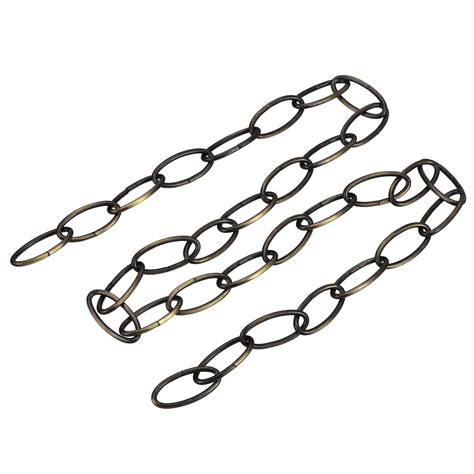 Uxcell 3.2mm Thick 1m Long Pendant Light Fixture Chains Bronze 2 Pack ...