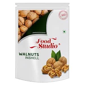 FOOD STUDIO Premium Chilean Inshell Walnut Jumbo Box Pack of 1 x 500gm ...